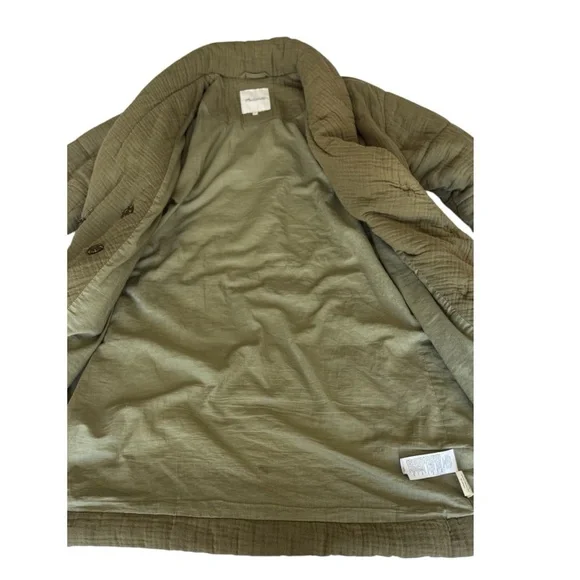 Madewell Light-spun Dumont Quilted Oversized Fit Olive/Green Jacket Size Small - Picture 12 of 16